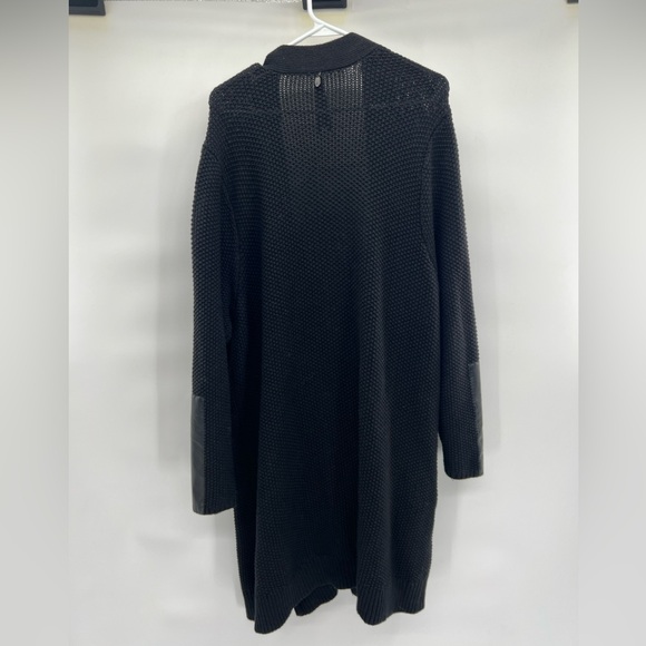 Melissa McCarthy Seven7 black long line sweater duster cardigan 2X zipper detail - Picture 2 of 10